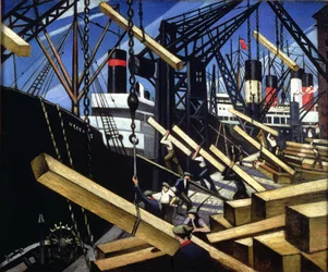 Holzverladung, Southampton Docks, 1916-17